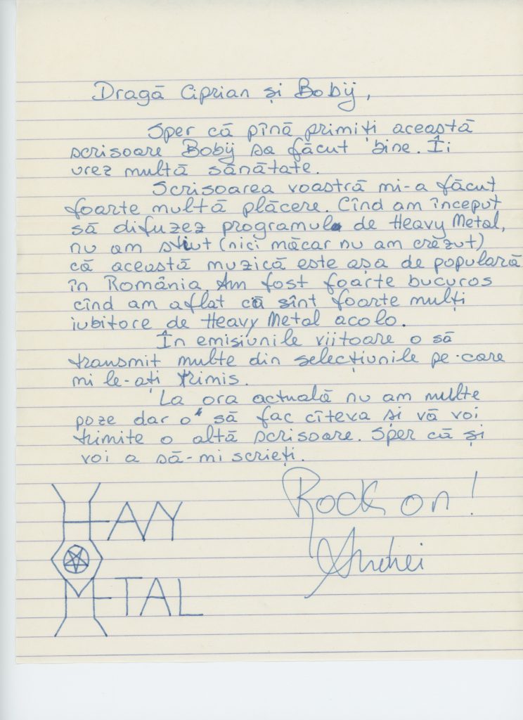 A's letterto Ciprian