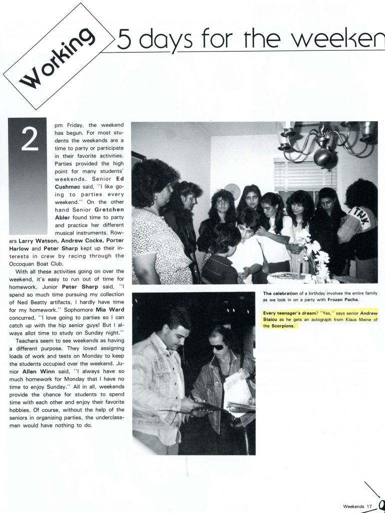 Yearbook with Scorpions